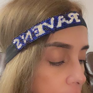 Baltimore Ravens beaded and sequined headband